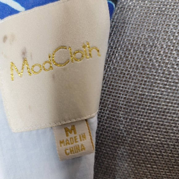 ModCloth Swing Floral Sleeveless Dress Blue Aline - Picture 5 of 8